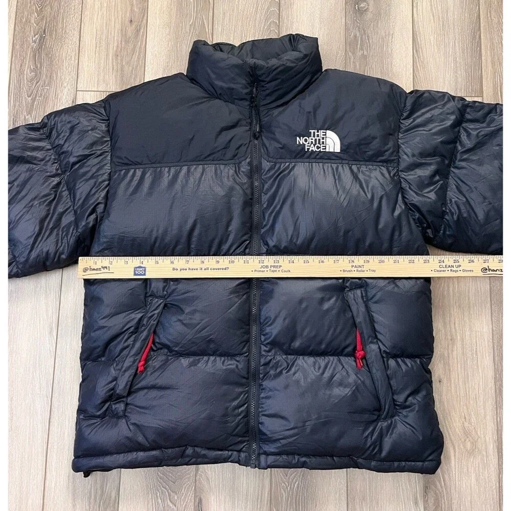 The North Face 700 Down Black Puffer Jacket Full Zip Pockets Men's Sz Large